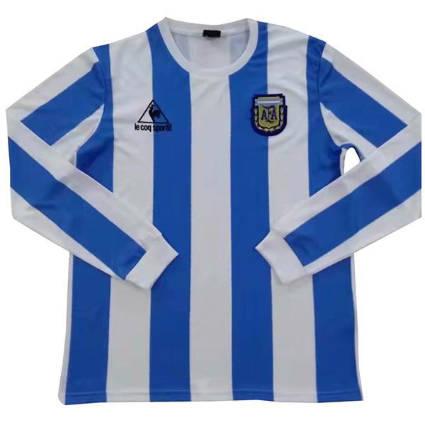 Argentina maglia da calcio a maniche lunghe da casa dell' prima maglia da calcio sportiva da uomo 1986 